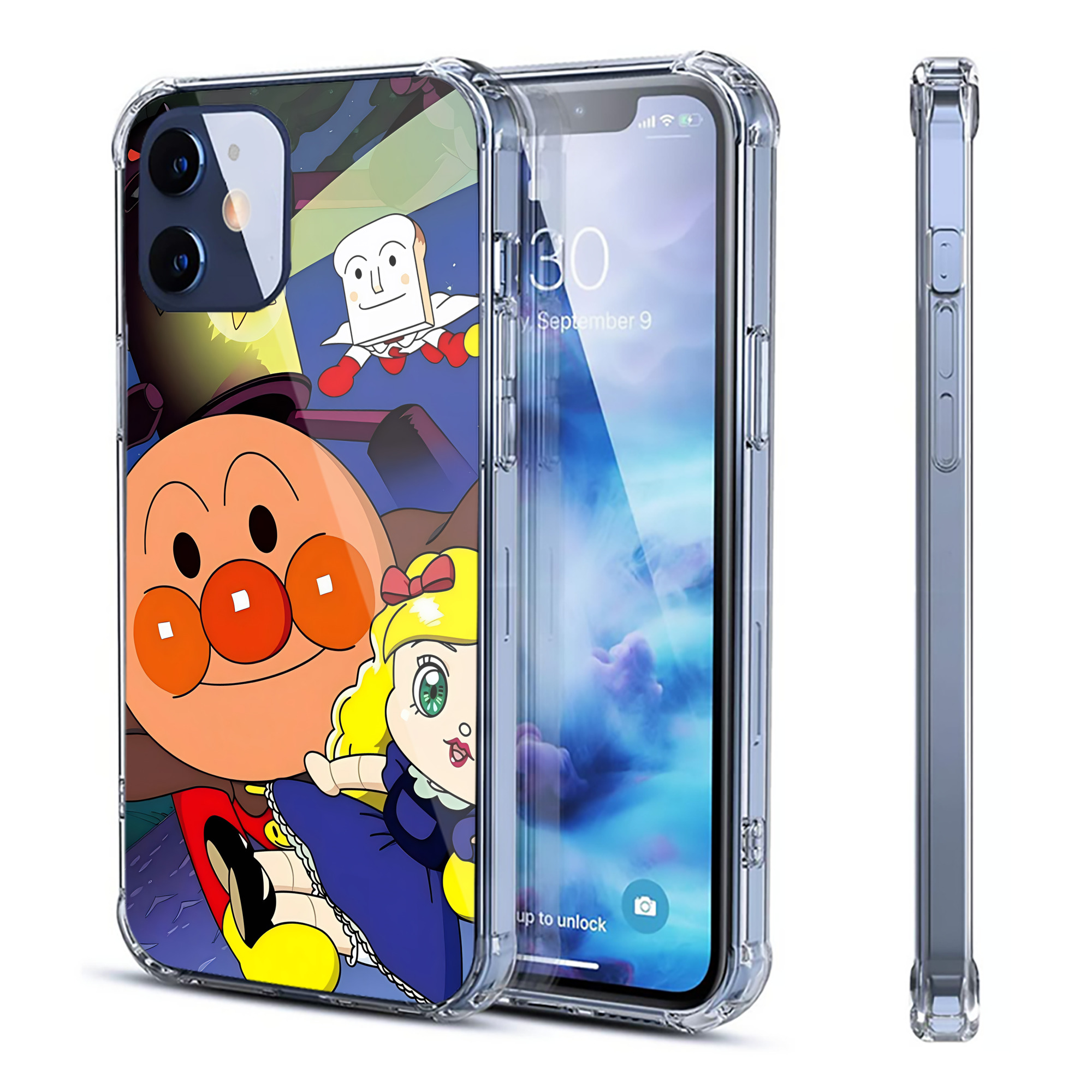 （画像用） アンパンマン Anpanman 【iPhone 12シリーズ対応】透明スマホケース（クリアソフトケース）